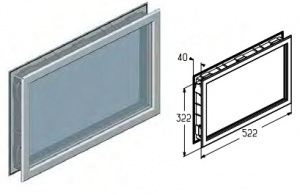 ALUTECH W043WH-TG40 - 401984700 Окно для подъёмных секционных ворот