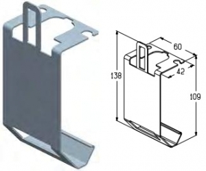 ALUTECH TB192S - 402610700 Кронштейн TB192S для подъёмных секционных ворот
