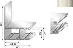 ALUTECH GR45x60IE - 307006221 Шина направляющая GR45x60IE - 307006221 для роллет (рольставен)