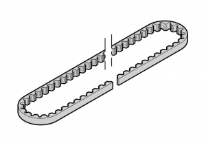 HORMANN 438913 Зубчатый ремень, за м (без соединительного элемента зубчатого ремня)