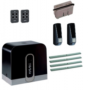 FAAC C720KIT-F4 Автоматика для откатных ворот C720KIT-F4, комплект: привод, радиоприемник, 2 пульта, фотоэлементы, 4 рейки