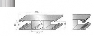 ALUTECH GR79x22IE - 307021208 Шина направляющая GR79x22IE - 307021208 для роллет (рольставен)