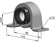 ALUTECH KUG 30 - 1110510 Подшипник разборный самоустанавливающийся  KUG 30 - 1110510 для роллет (рольставен)