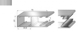 ALUTECH GR75x27BE - 307026203 Шина направляющая GR75x27BE - 307026203 для роллет (рольставен)