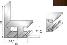 ALUTECH GR45x60IE - 307006102 Шина направляющая GR45x60IE - 307006102 для роллет (рольставен)