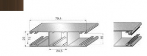 ALUTECH GR79x22IE - 307021229 Шина направляющая GR79x22IE - 307021229 для роллет (рольставен)