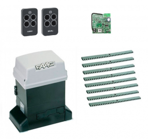 FAAC 746KIT-KR8 Автоматика для откатных ворот 746KIT-KR8, комплект: привод, радиоприемник, 2 пульта, 8 реек