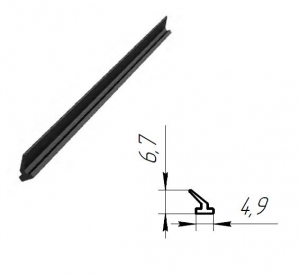 DOORHAN 80029 Уплотнение резиновое для калитки для подъёмных секционных ворот