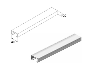 DOORHAN 24890/M С - профиль для подъёмных секционных ворот