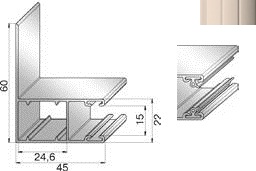 ALUTECH GR45x60IE - 307006204 Шина направляющая GR45x60IE - 307006204 для роллет (рольставен)