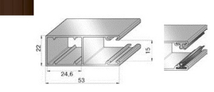 ALUTECH GR65x24IE - 307062102 Шина направляющая GR65x24IE - 307062102 для роллет (рольставен)