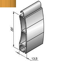 ALUTECH AER55/S - 302002220 Профиль роллетный экструдированный AER55/S - 302002220 для роллет (рольставен)