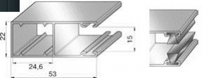 ALUTECH GR53x22B/eco - 307057213 Шина направляющая GR53x22B/eco - 307057213 для роллет (рольставен)