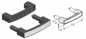 ALUTECH HGI006 - 407410100 Ручка HGI006 для подъёмных секционных ворот