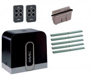 FAAC C720KIT-KR5 Автоматика для откатных ворот C720KIT-KR5, комплект: привод, радиоприемник, 2 пульта, 5 реек