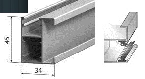 ALUTECH GR53x34IE - 307012213 Шина направляющая GR53x34IE - 307012213 для роллет (рольставен)