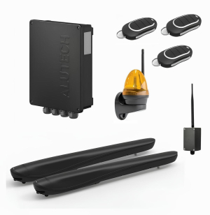 ALUTECH AM-5000KIT4-K-BT-3 Автоматика для распашных ворот AM-5000KIT4-K-BT-3, комплект: 2 привода, блок управления, 3 пульта, Bluetooth-модуль, лампа  