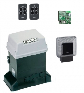 FAAC 746KIT-L Автоматика для откатных ворот 746KIT-L, комплект: привод, радиоприемник, 2 пульта, лампа
