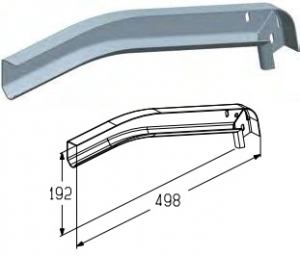 ALUTECH S840NL - 402320000 Узел направляющий передний левый S840NL для подъёмных секционных ворот