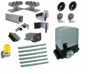 ALUTECH SGN.01.002.150-7 + ASL500KITFULL6 Комплектующие для откатных ворот весом до 450 кг или шириной до 4,5м (набор-комплект) с автоматикой AN-MOTORS ASL500KITFULL6