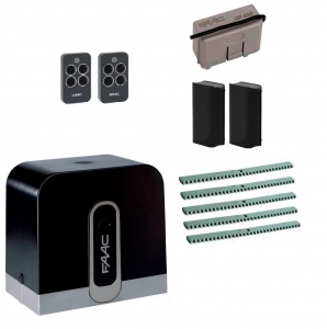 FAAC C720KIT-FA5 Автоматика для откатных ворот C720KIT-FA5, комплект: привод, радиоприемник, 2 пульта, фотоэлементы, 5 реек