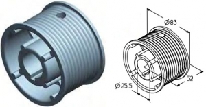 ALUTECH CD010N - 403020000 Барабан CD010N для подъёмных секционных ворот для подъёмных секционных ворот
