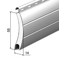 ALUTECH AR/555 - 302033103 Профиль роллетный роликовой прокатки AR/555 - 302033103 для роллет (рольставен)