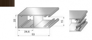 ALUTECH GR65x24BE - 307063222 Шина направляющая GR65x24BE - 307063222 для роллет (рольставен)