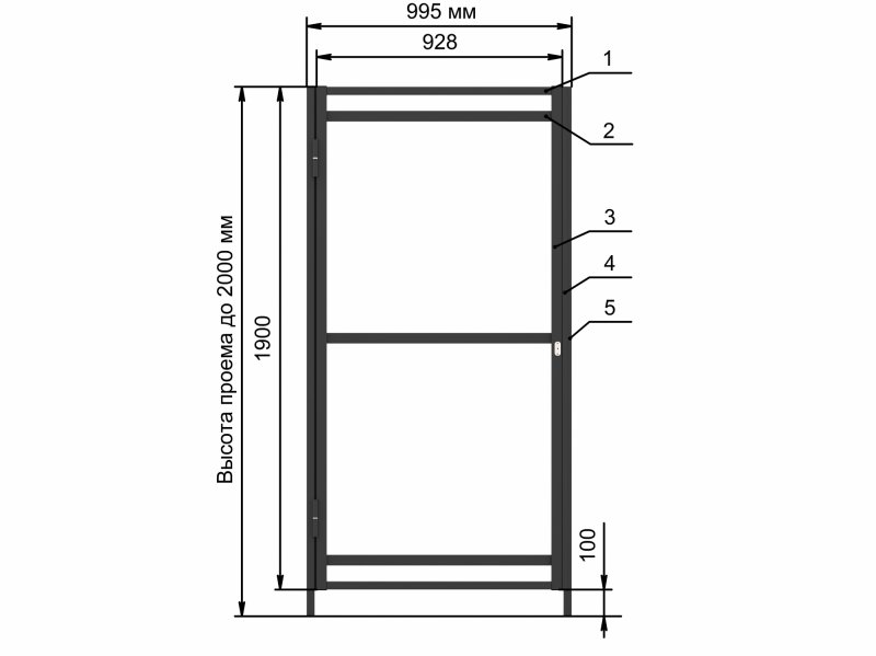 Калитка из профильной трубы своими руками чертежи Калитка из профнастила серии ЭКО, купить в Санкт-Петербурге, размер