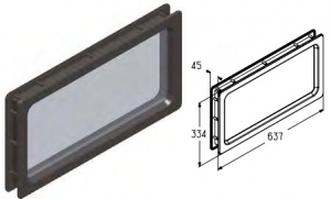 ALUTECH W046 - 401980100 Вставка светопрозрачная W046 для подъёмных секционных ворот