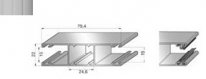 ALUTECH GR79x22IE - 307021103 Шина направляющая GR79x22IE - 307021103 для роллет (рольставен)