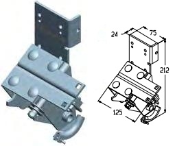 ALUTECH RBI446L - 401230400 Кронштейн нижний RBI446L для подъёмных секционных ворот