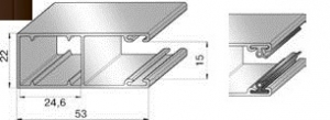 ALUTECH GR53x22IE - 307009102 Шина направляющая GR53x22IE - 307009102 для роллет (рольставен)