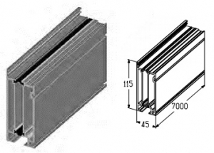 ALUTECH PRD56 - 401490114 Профиль воротный для подъёмных секционных ворот