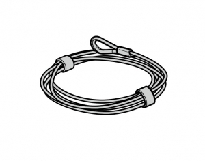 HORMANN 3095588 Проволочный трос Ø 4 мм (с коушем и зажимом с обжатием, 8000 мм)