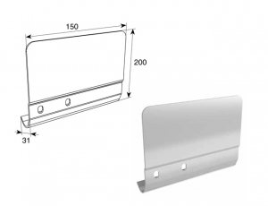 DOORHAN SPV-PT12L Соединительная пластина 200мм для вертикальных направляющих левая для подъёмных секционных ворот