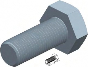 ALUTECH M10x25B - 408320200 Болт М10х25 M10x25B для подъёмных секционных ворот