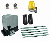Автоматика для откатных ворот AN-MOTORS ASL500KIT FULL5, комплект: привод, 2 пульта, лампа, фотоэлементы, 5 реек