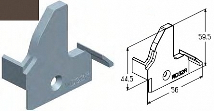 ALUTECH WD32L-BR - 401712000 Заглушка WD32L-BR для подъёмных секционных ворот
