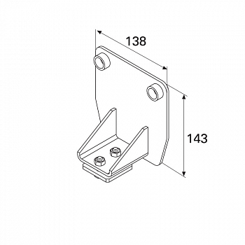 DOORHAN DHS20250 Крышка задняя для балки 138х144х6 для откатных (сдвижных) ворот