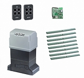 Автоматика для откатных ворот 844ERKIT-KR8, комплект: привод, радиоприемник, 2 пульта, 8 реек