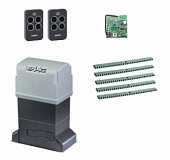 Автоматика для откатных ворот 844ERKIT-KR5, комплект: привод, радиоприемник, 2 пульта, 5 реек