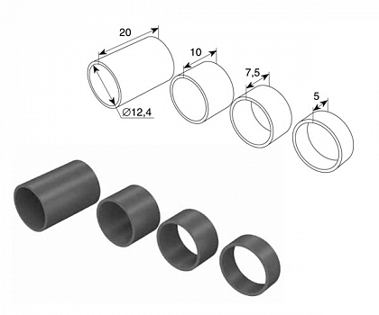 DOORHAN DH00RVP Комплект втулок распорных пластиковых для подъёмных секционных ворот