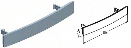 ALUTECH HGI006.002.03 - 407430200 Крышка HGI006.002.03 RAL9006 для подъёмных секционных ворот