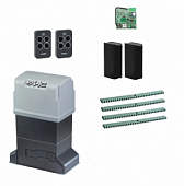 Автоматика для откатных ворот 844ERKIT-FA4, комплект: привод, радиоприемник, 2 пульта, фотоэлементы, 4 рейки