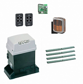 Автоматика для откатных ворот 746KIT-LA4, комплект: привод, радиоприемник, 2 пульта, лампа, 4 рейки