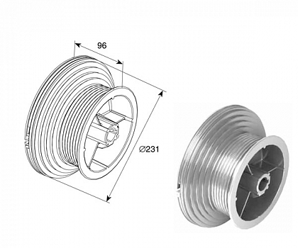 DOORHAN 11007 Барабан (OMI 120 HL) для подъёмных секционных ворот