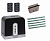 FAAC C721KIT-KR5 Автоматика для откатных ворот C721KIT-KR5, комплект: привод, радиоприемник, 2 пульта, 5 реек