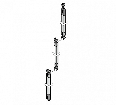 HORMANN 3091363 Стержень задвижки устройства многоточечного запирания для калитки (посередине)