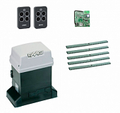 Автоматика для откатных ворот 746KIT-KR5, комплект: привод, радиоприемник, 2 пульта, 5 реек